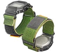 DAVILANE Bracelet de montre militaire en cuir à dégagement rapide de 16 mm de large pour Casio GD/DW/GW/GA Series (GD-350, DW-5600, GW-6900, GA-100/200/2100), sangle