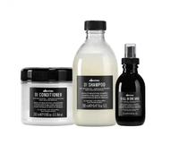 Davines OI Kit Shampooing, Après-shampooing et All in One Milk - Pour cheveux doux, brillants et protégés