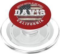 Davis California, Drapeau américain Vintage PopSockets PopGrip pour MagSafe