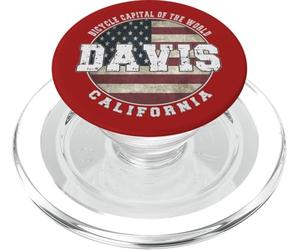 Davis California, Drapeau américain Vintage PopSockets PopGrip pour MagSafe