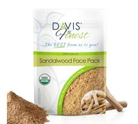 Davis Finest Masque facial en poudre de santal bio (Chandan), masque de beauté pur et naturel pour une peau rayonnante, hydratante et lisse 250 g (250 g)