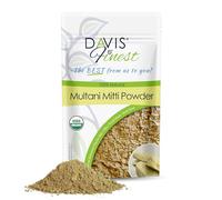 Davis Finest Multani Mitti Fullers Earth, masque facial à l'argile cicatrisante indienne, soin de la peau, 250g, cheveux, taches brunes, exfoliant, nettoyage en profondeur