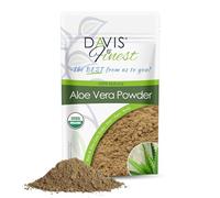 Davis Finest Poudre d'aloe vera bio 250 g, 100 % pure feuille d'aloe vera naturelle, cheveux et peau, ayurvédique, masque facial