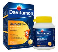 Davitamon Junior Multivitamines +3 Ans Goût Multi-Fruits 120 Comprimés À Croquer
