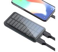 Davivian Batterie Externe Chargeur Portable - 10000mAh pour Ordinateur Portable et Chargeur Solaire - Compact pour Camping Voyage Plage Extérieur Pêche Randonnée Vol
