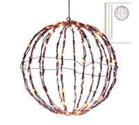 Davivian Guirlande Lumineuse Sphère Noël | Pliable Décorations Noël Boule à LED - Décoration Fête Arbre Intérieur Extérieur Jardin Patio Nuit