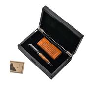 DAVNO Confucius Stylo plume classique en bambou naturel avec pointe courbée en relief Iridium 1,2 mm pour bureau/cadeau (un stylo avec boîte)