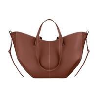 DAVNO Sac à main élégant de style classique de grande capacité, sac à bandoulière rétro, européen, américain, niche, seau, aisselle, sac fourre-tout tendance, cognac, 53-10.5-32cm