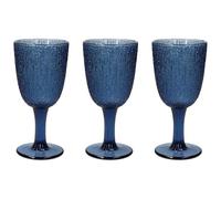 DAVOR - SET 3 GOBLETS BLUE