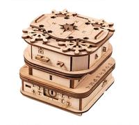 Davy Jones Casier Puzzle Box - Casse-tête haute difficulté, puzzle mécanique pour adultes, défi esprit et patience, labyrinthe médiéval Lockbox cadeau collector