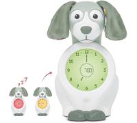 Davy The Dog Clock - Horloge d'entraînement au Sommeil et veilleuse pour Enfants réveil Lumineux Aidez Votre Enfant à Apprendre Quand se réveiller Luminosité réglable Arrêt Automatique