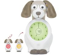 Davy The Dog Clock Horloge d'entraînement au Sommeil et veilleuse pour Enfants réveil Lumineux Aidez Votre Enfant à Apprendre Quand se réveiller Luminosité réglable Arrêt Automatique