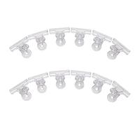 Dawafit Lot de 12 pinces à ongles russes en acrylique transparent