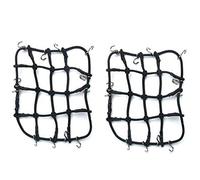 Dawafit Lot de 2 accessoires de pièces de voiture RC Filet élastique pour bagages 1/12 MN D90 D99 Mn99S, noir