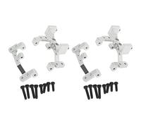Dawafit Lot de 2 bases de tige de traction en métal pour camion de voiture C14 C24 C14K C24K 1/16 RC Pièces d'amélioration de camion de voiture Argenté