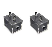 Dawafit Lot de 2 blocs d'eau PC CPU Radiateur de refroidissement à eau en acrylique de 200 ml Transparent