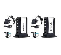 Dawafit Lot de 2 concentrateurs externes de l'UE avec 7 ports USB 2.0, plusieurs fentes de source d'alimentation