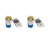 Dawafit Lot de 2 ouvre-boîtes de montre en verre avec plateau en verre bleu