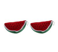 Dawafit Lot de 2 stylos à crayons Grand volume Pastèque Fruits Enfants Trousse Cosmétiques Porte-monnaie Porte-monnaie Titulaire