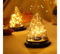 DAWALIGHT Lanterne Solaire Exterieur Jardin Lot de 2 Lanternes d'extérieur avec 3000K LED Guirlande Lumineuse 3 Modes Lampe Solaire a Suspendre Étanche IP55 pour Décoration Balcon Fête Arbre Cadeaux