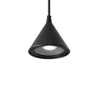 DAWALIGHT Suspension Luminaire GU10 IP44 Étanche Lustre Plafonnier LED 5W Blanc chaud Lampe Suspendue Extérieure pour Salon Chambre Cuisine Restaurant Bar Couloir, Aluminium, Noir
