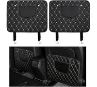 DAWANGHAIJUN 2 Pièces Protection de Dossier Siège Voiture pour BMW X1 F48 2015-2022, Coussinets Anti-Coups de Pied en Cuir Tapis de Protection Arrière