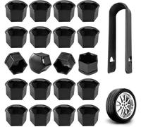 DAWANGHAIJUN 20 Pièces Capuchons D'Écrou de Roue pour Audi A4 B8 Avant 2007-2016, Capuchons Protection Hexagonal Écrous de Roue Cache Moyeu en Plastique Durable,19mm