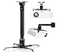DAWASAPAT Support de projection 3 en 1 pour projecteur, support de projection mural/plafond, support universel réglable en hauteur avec perche d'extension pour projecteur de maison et de bureau