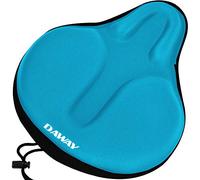 DAWAY Housse de siège de vélo d'exercice Confortable - C6 Large Coussin de Selle de vélo rembourré en Mousse Souple et Gel pour Femme Homme, adapté pour Peloton, VTT, vélos d'intérieur et d'extérieur