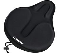 DAWAY Housse de siège de vélo d'exercice Confortable - C6 Large Coussin de Selle de vélo rembourré en Mousse Souple et Gel pour Femme Homme, adapté pour Peloton, VTT, vélos d'intérieur et d'extérieur