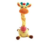 DAWCBVJQ 15X15X32 cm Jouet Girafe Parlant Dansant Girafe Musicale chantante Girafes parlante chantante Doux et Amusant, Enregistrement et répétition de ce Que Vous Dites