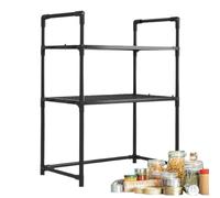 DAWCBVJQ 3 Niveau Étagère pour -Ondes, 27x50x73cm Support pour -Ondes avec Crochets, Organisateur Étage pour Machine À Pain, Organisateur De Rangement pour Cuisine Salle De Bain