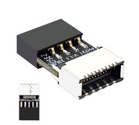 DAWCBVJQ Adaptateur USB pour Carte mère, Adaptateur pour Carte mère USB C,Connecteur 9 Broches Châssis USB 2.0 Carte mère - Adaptateur d'extension mâle Type-e Femelle, convertisseur Haute Vitesse