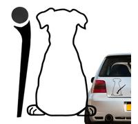 DAWCBVJQ Autocollant pour pare-brise arrière, décoration animale, autocollant en forme de queue de chien, pour berline, SUV, fenêtre, porte latérale, capot, maison, réfrigérateur, mur