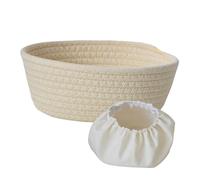 DAWCBVJQ Bannetons Pour Pain Ovale, 16x21x8cm Panier De Fermentation Pour Pain, Paniere À Pains Avec Tissu, Bannetons Boulangerie Pour Boulangers Professionnels Et Amateurs