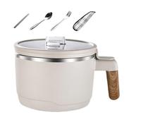 DAWCBVJQ Bol à nouilles instantanées avec couvercle, grandes tasses à soupe pour nouilles pâtes - Bol micro-ondes avec pot à pâtes, bols à nouilles pour micro-ondes, bol à pâtes en acier inoxydable