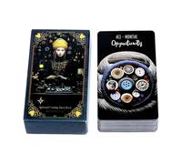 DAWCBVJQ Cartes de Tarot | Jeu Classique Portable pour Activité De Groupe avec Livret Guide,Jeu de Société de Cartes de Tarot pour Fêtes pour Adultes | pour Hommes et Femmes Garçons et Filles Jeunes