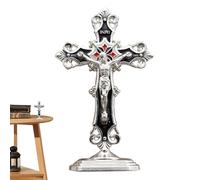 DAWCBVJQ de Jésus | Crucifix Religieux Décoration - Petite Décoration Religieuse du Christ avec Support pour Prière et Cérémonie Domestique