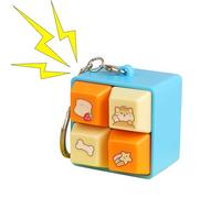 DAWCBVJQ Jouet Anti-Stress Clicker - Porte-Clés Clavier à Grille Carrée - Touches De Clavier Chien Clicker Anti-Stress Porte-Clés | pour Déplacements École Bureau Voiture Sac à Dos Sac à Main