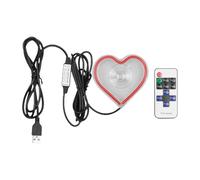 DAWCBVJQ Lampe Cœur,Lampe D'ambiance En Forme De Cœur Pour Fenêtre - Éclairage Neon Tableau de Bord Habitacle Camion Fêtes Noël Entrée Fenêtre Saint Valentin Demandes en Mariage Nuit