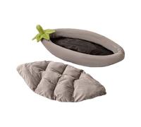DAWCBVJQ Lit pour chien, pour panier de transport, aubergine, lavable, chaud, pour l'intérieur et l'extérieur, le jardin, la voiture, les voyages, l'appartement, coin