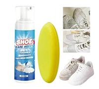 DAWCBVJQ Nettoyant Mousse pour Chaussures - avec Éponge Nettoyante Sneakers Baskets - Spray 200ml Polissant Portable Anti-Tâches Protection pour Tennis Randonnée Voyage Extérieur Maison