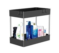 DAWCBVJQ Organiseur sous évier de salle de bain, 32 x 14 x 30 cm, 2 niveaux étroits sous l'évier, organiseur de rangement multifonction pour bureau, salle de bain