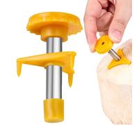 DAWCBVJQ Ouvre-noix de coco - Ouvre-noix de coco pour noix de coco jeunes et matures | Aide au positionnement précis en acier inoxydable avec étui de protection pour cuisine, maison, restauration