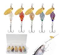 DAWCBVJQ Petits Leurres Spinner - Animation Nage et Jig pour Pêche,Hameçons Vibrants Simulés Pièces pour Pêcheurs Eau Douce et Salée Extérieur