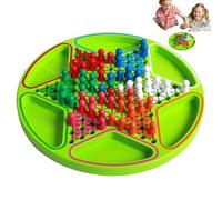 DAWCBVJQ Plateau De Jeu De Dames,Jouets en Bois De Forme Hexagonale pour Bureau - Jeu De Dames De Voyage avec des Perles en Bois Colorées | pour Adultes, Célébration, Voyage, École, Maison