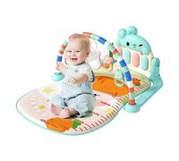 DAWCBVJQ Tapis de jeu pour bébé - 54 x 75 x 43 cm - Tapis d'éveil avec arche de jeu - Avec remorque - Tapis d'éveil avec lumières - Jouet éducatif pour nouveau-né