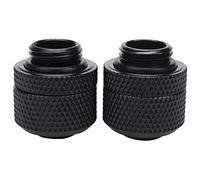 Daweglop 2 pièces de refroidissement par eau pour G1 / 4 de fil externe pour 9,5 x 12,7 mm de refroidissement par ordinateur à tube souple connecteur noir