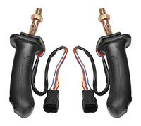 Daweglop 2 pièces L + R 3 boutons Ensemble de levier de commande d'excavatrice poignée engrenages pour Doosan DX150 215225300 370-9C