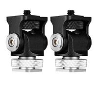 Daweglop 2 x Mini support de flash de microphone de moniteur montage de sabot vis de 1/4 pouce